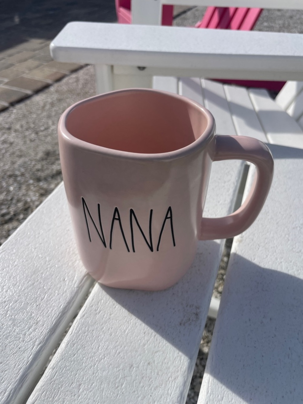 Rae Dunn Pink NANA Ceramic Mug